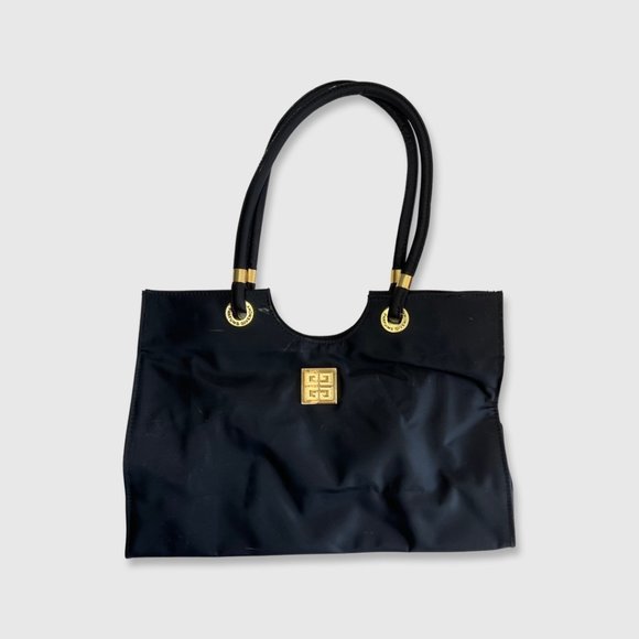 Givenchy Handbags - GIVENCHY Parfums Bag Black Gold GUC Shoulder Tote Promo Bag